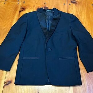 SEVEN26 Boys 6 Black Super 140s Wool Tuxedo Jacket Blazer